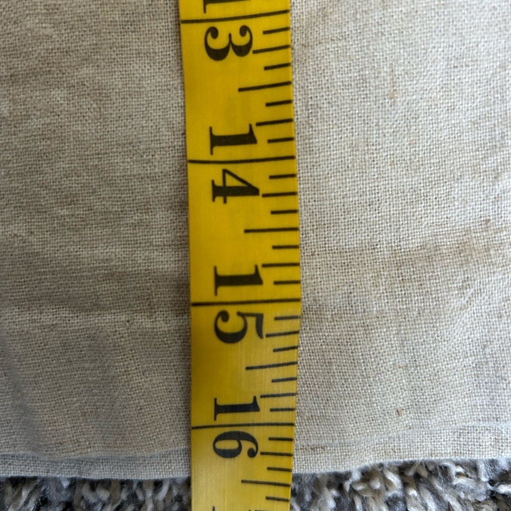 Wrapper Linen Blend Natural Color Mini Skirt with Drawstring size 9 - Picture 4 of 7
